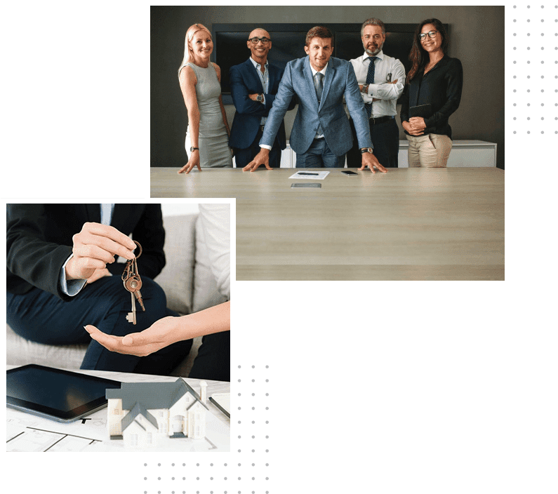 A group of people sitting around a table.